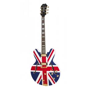 Guitarra Semi-Acústica Epiphone Sheraton Union Jack - Limited Edition, com Case