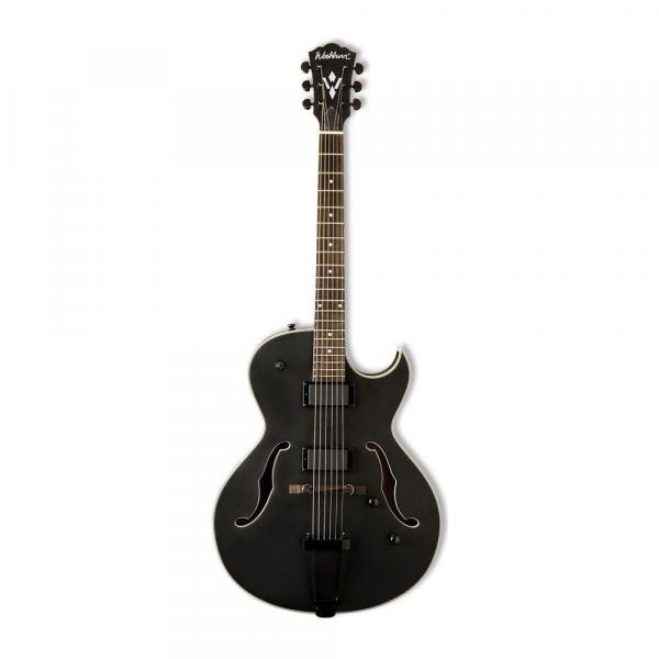 Guitarra Semi-Acústica Hollowbody Washburn HB17CB Black Matte com Bag