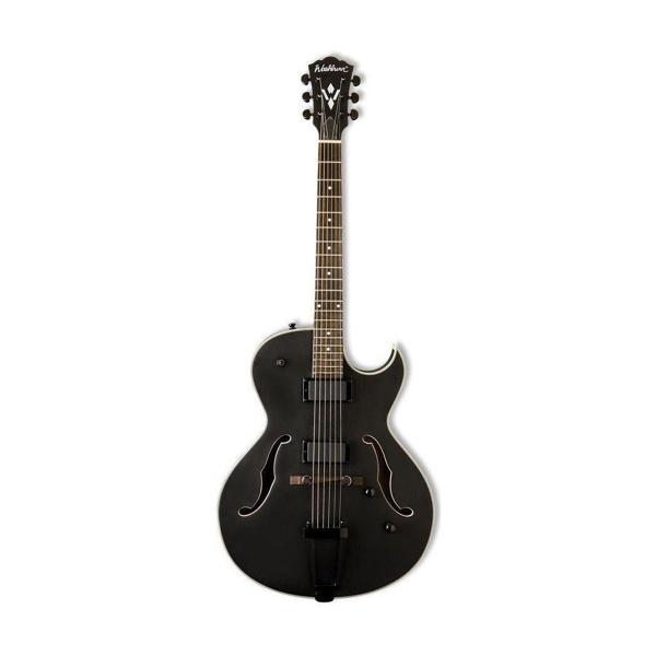 Guitarra Semi-Acústica Hollowbody Washburn HB17CB Black Matte com Case