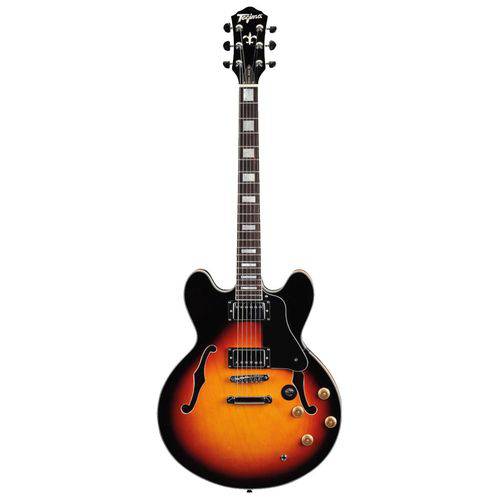 Guitarra Semi Acustica Tagima com Case 6 Cordas 22 Trastes BLUES 3000 - Sunburst