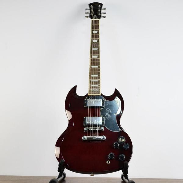 Guitarra SG Vermelho Vinho Benson Custom Series WR Wine Red com Captadores Humbucker - Benson