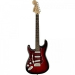 Guitarra Standard Stratocaster Canhota Preta/Vermelha SQUIER