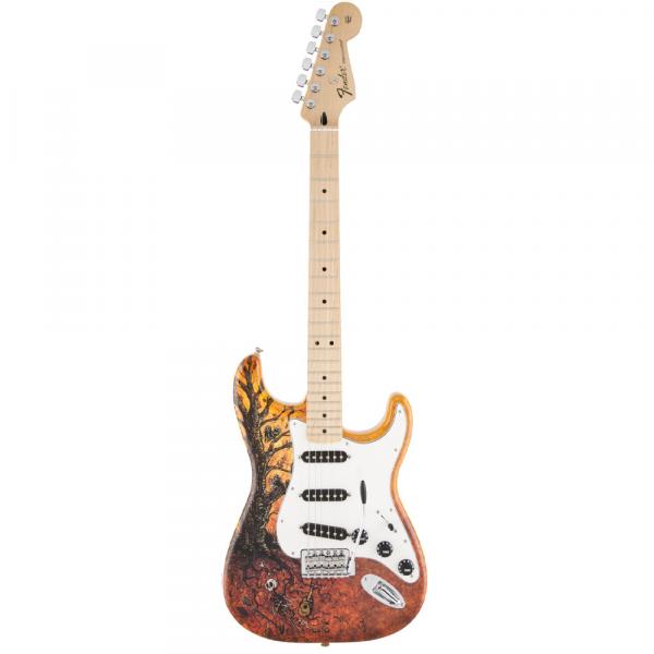 Guitarra Standard Stratocaster David Lozeau Art Tree Of Life - Fender