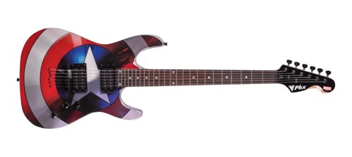Guitarra Strato Capitão America Gmc-1 - Phoenix Marvel