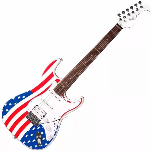 Guitarra Strato Eagle Sts002-us Bandeira Estados Unidos