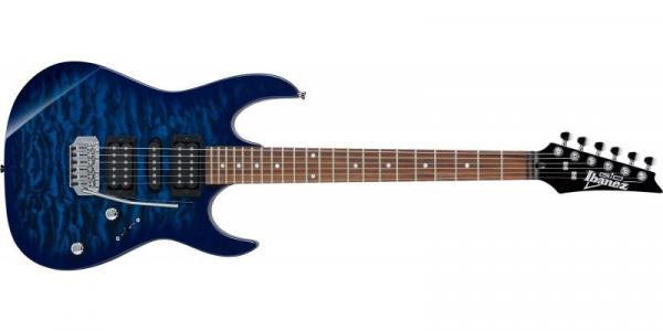 Guitarra Strato Ibanez Grx70qa-tbb Transparent Burster Blue