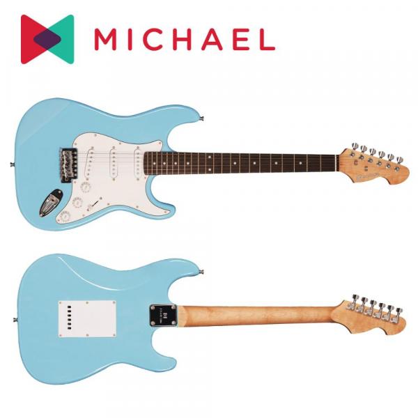 Guitarra Strato Retro Strato Michael Standar Gm217n Lb Azul