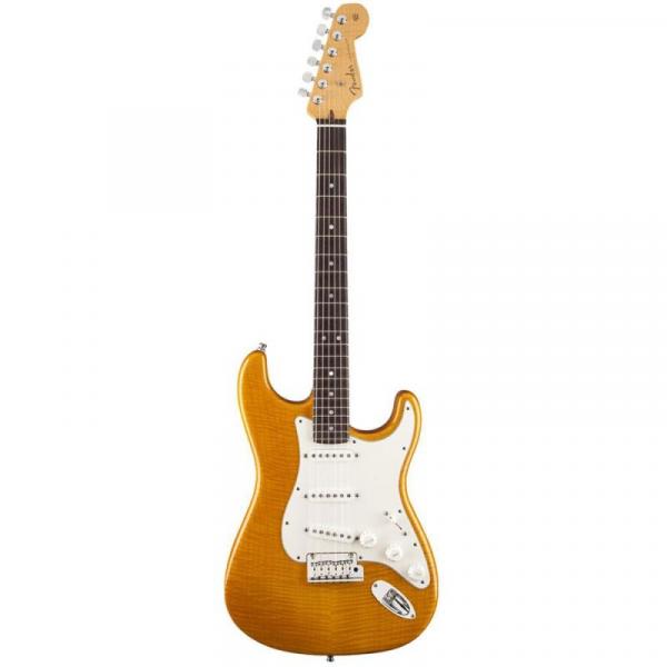 Guitarra Stratocaster Custom Deluxe Flame Top 820 Candy Yellow - Fender