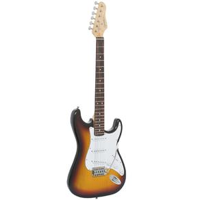 Guitarra Stratocaster Giannini G100 Sunburst Escudo Branco 3 Singles