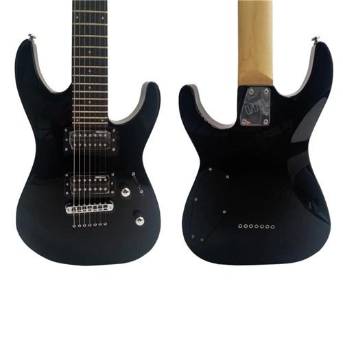 Guitarra Stratocaster Preta Fosca 7 Cordas Lm17v Blks Esp Rock Metal - Ltd