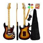 Guitarra Stratocaster Sunburst Serie Woodstock Tagima TG 530 SB + Acessórios