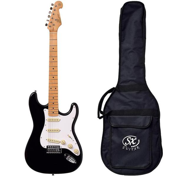 Guitarra Stratocaster SX SST57 BK Vintage Preta com Bag