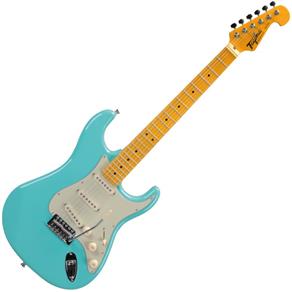Guitarra Stratocaster Tagima Tg530 Woodstock com Cabo de Tg 530 - Azul Turquesa