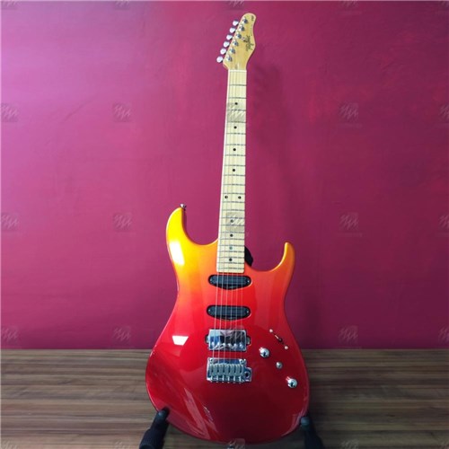 Guitarra Tagima Brasil Stella H3 Super Strato Autunm Fade Metallic Degradê Vermelho C/ 3 Humbucker - Tagima