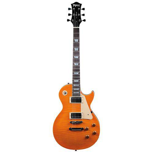 Guitarra Tagima com Case Tlp Flamed 6 Cordas 22 Trastes Tlp Flamed - Transparent Amber