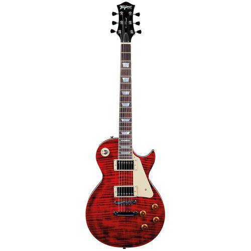 Guitarra Tagima com Case Tlp Flamed 6 Cordas 22 Trastes Tlp Flamed - Transparent Red
