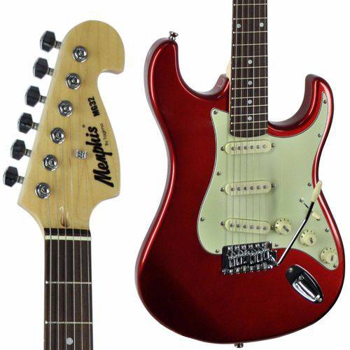 Guitarra Tagima Memphis Mg 32 Vermelho Metálico Strato - Memphis By Tagima