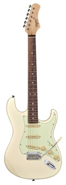 Guitarra Tagima T-635 Classic Branco Vintage Escala Escura Escudo Mint Green