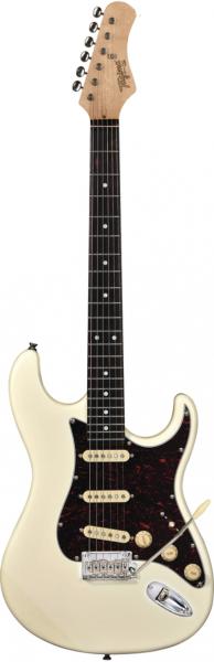 Guitarra Tagima T-635 Classic Branco Vintage Escala Escura Escudo Tartaruga