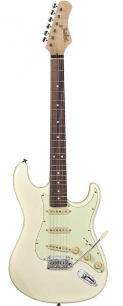 Guitarra Tagima T635 WV Branco Vintage E/MG Escala Escura Escudo Mintgreen