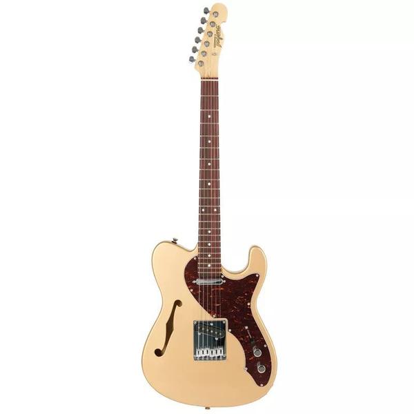 Guitarra Tagima Tele Semi Acustica Dourada T484 Gold Escudo Tortoise