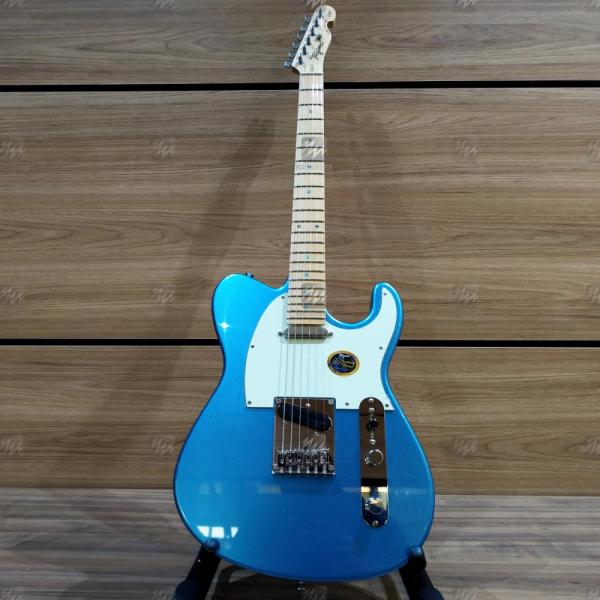 Guitarra Tagima Telecaster T-855 TLB Azul Claro Metálico com Escudo Mint Green - Tagima