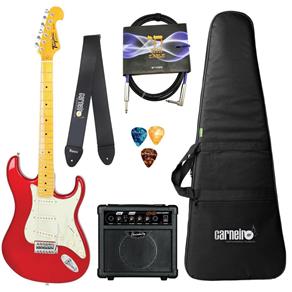 Guitarra Tagima Woodstock Series TG530 Vermelho Metalico + Kit Completo