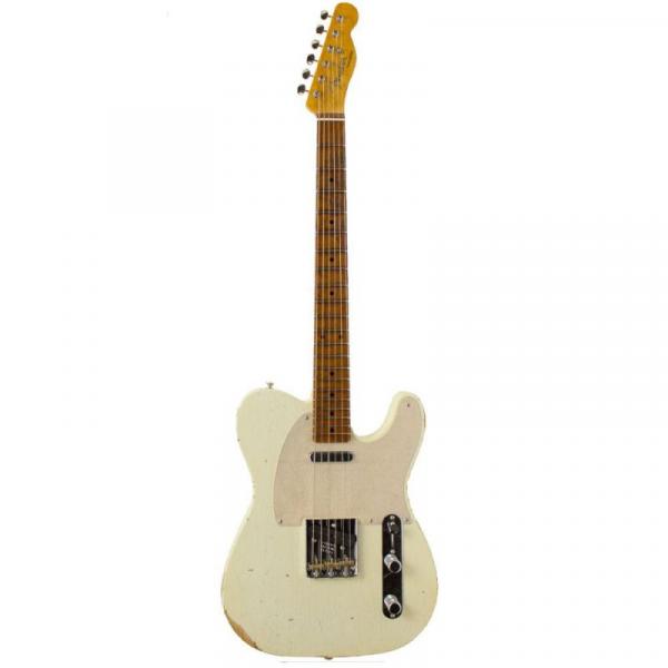Guitarra Telecaster Roasted Fretboard Relic C. Built 805 Aged Olimpic White - Fender