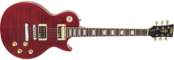 Guitarra Vintage V100 TWR Flamed Maple Trans Wine Red