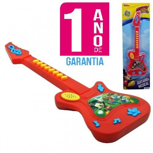 Guitarra Violão Musical Mickey Mouse Disney Infantil a Pilha 35cm - Etitoys