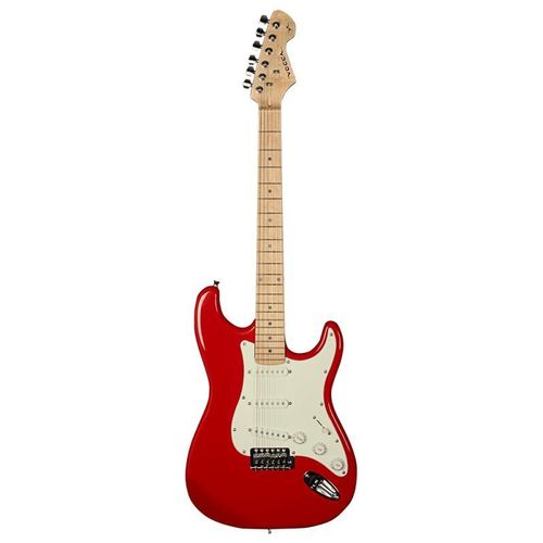 Guitarra Vogga ST Standard VCG601N MR Vermelho Metálico 3 Captadores Single Coil e Tarraxas Cromadas