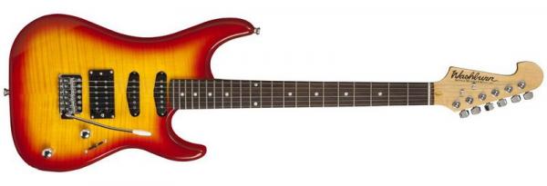 Guitarra Washburn S3HXRS Flame Vermelho Captação HSS