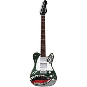 Guitarra Yellow Paper Jamz Hot Rod 1160 - Branco e Verde