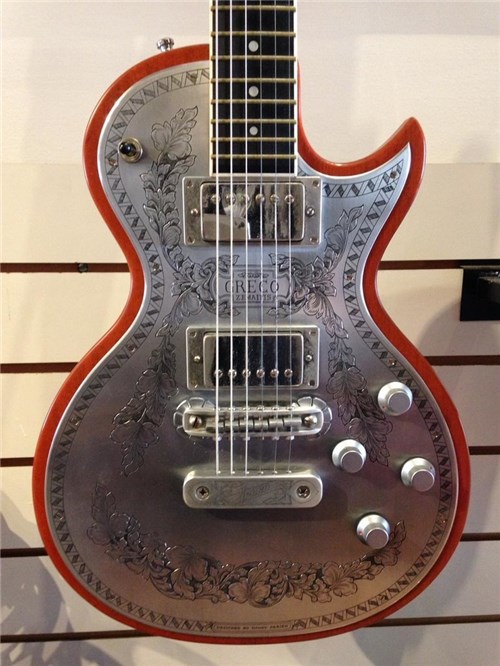 Guitarra Zemaitis Greco Gzmf-501 Brown/silver + Estojo Hard Shell Case