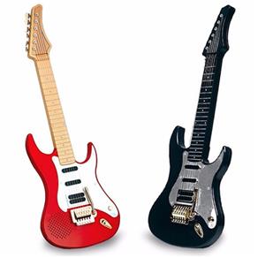 2 Guitarras Eletronica Infantil DTC Vermelha e Preta