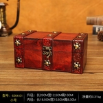 Hand-Made Craft Dustproof Antique Wooden Storage Box Craft Collection Case with Lock Design