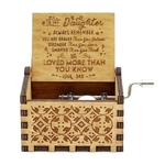 Handmade Classical Music Box manivela Caixa de madeira Artesanato criativa do presente