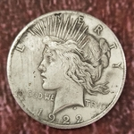 Coin Collection Antique 1922 Estados Unidos alta Simulação de prata (Random)