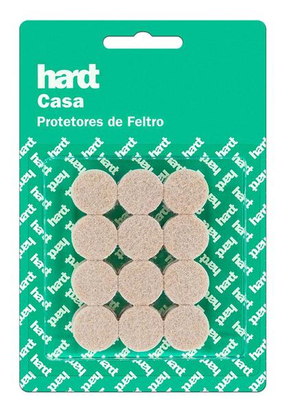 Hardt - Protetores de Feltro Redondo D19 3mm 24 Und R0001BG