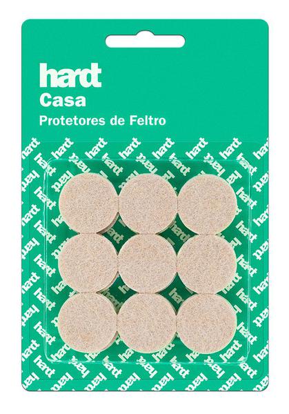 Hardt - Protetores de Feltro Redondo D25 3mm 18 Und R0002BG