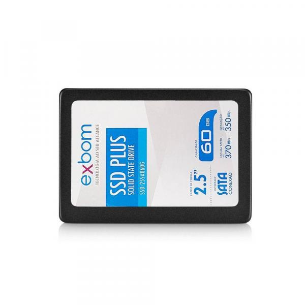 HD SSD SATA III 2.5" 60G - -25SA060G Gravações 250MBS / Leitura 270MBS - EXBOM