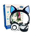 Headphone FOX cosplay com pisca de LED para jogos e musica