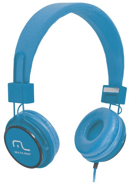 Headphone Head Fun com Microfone P2 3,5Mm Hi-Fi Azul Multila