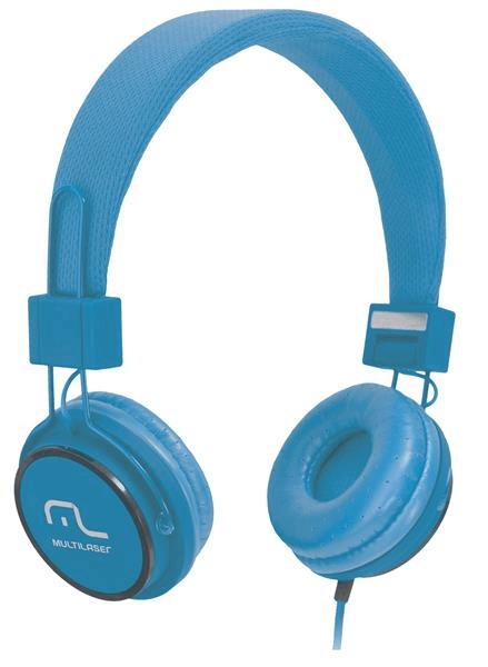 Headphone Head Fun com Microfone P2 3,5mm Hi-Fi Azul Multilaser - PH089