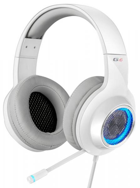 Headset Gamer Edifier G4 - 7.1 Canais - com Vibração e LED - Microfone Retrátil - Branco