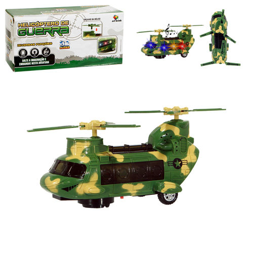 Helicóptero de Guerra 3d com Luz e Som