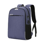 Homens duplo ombro saco de moda Backpack Computer Saco com porta USB