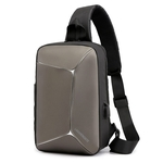 Homens Peito Bag USB-ombro único Waterproof Cross-corpo Celular Bag