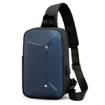 Homens Peito Bag USB-ombro único Waterproof Cross-corpo Celular Bag