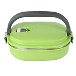 Hot térmica Duplas Bento aço inoxidável Container Food Lunch Box 1 2 3 estilos de camada: Camada de cores simples: Verdes